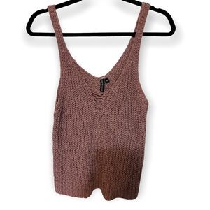 Mauve Loose Crotchet Tank